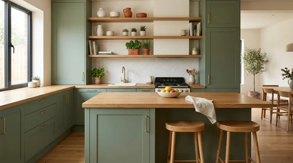 quelle couleur cuisine avec plan de travail bois