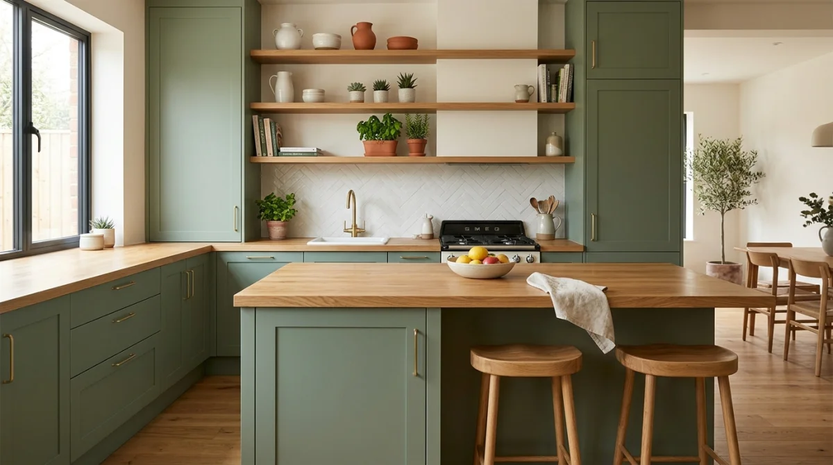 quelle couleur cuisine avec plan de travail bois