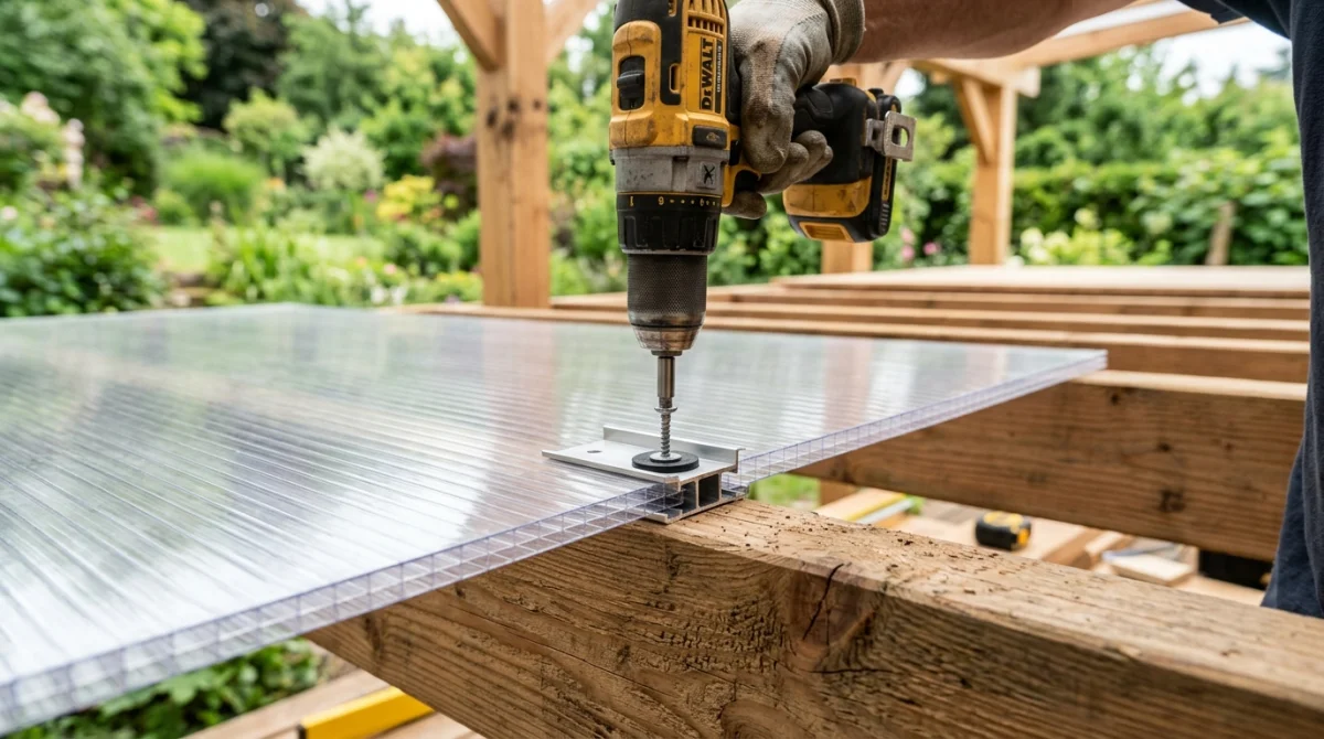 comment fixer plaque polycarbonate sur bois