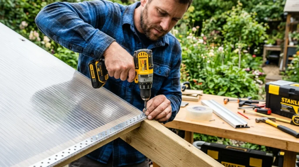 comment fixer plaque polycarbonate sur bois
