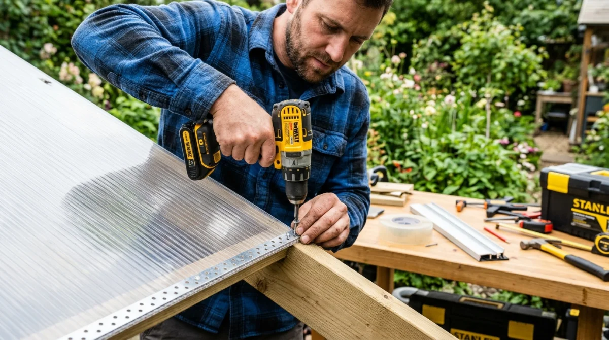 comment fixer plaque polycarbonate sur bois