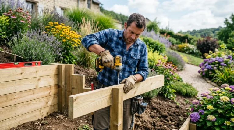 comment faire un mur de soutènement en bois