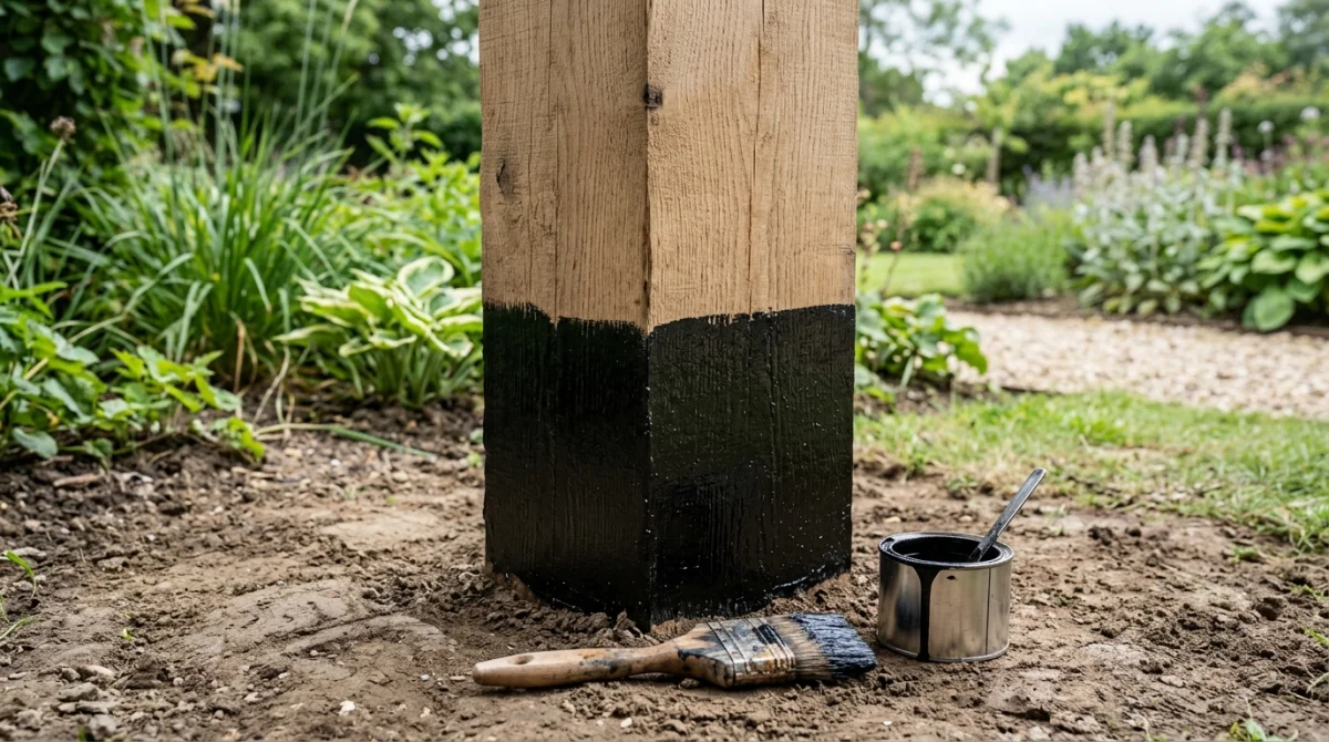 comment protéger un poteau en bois dans la terre